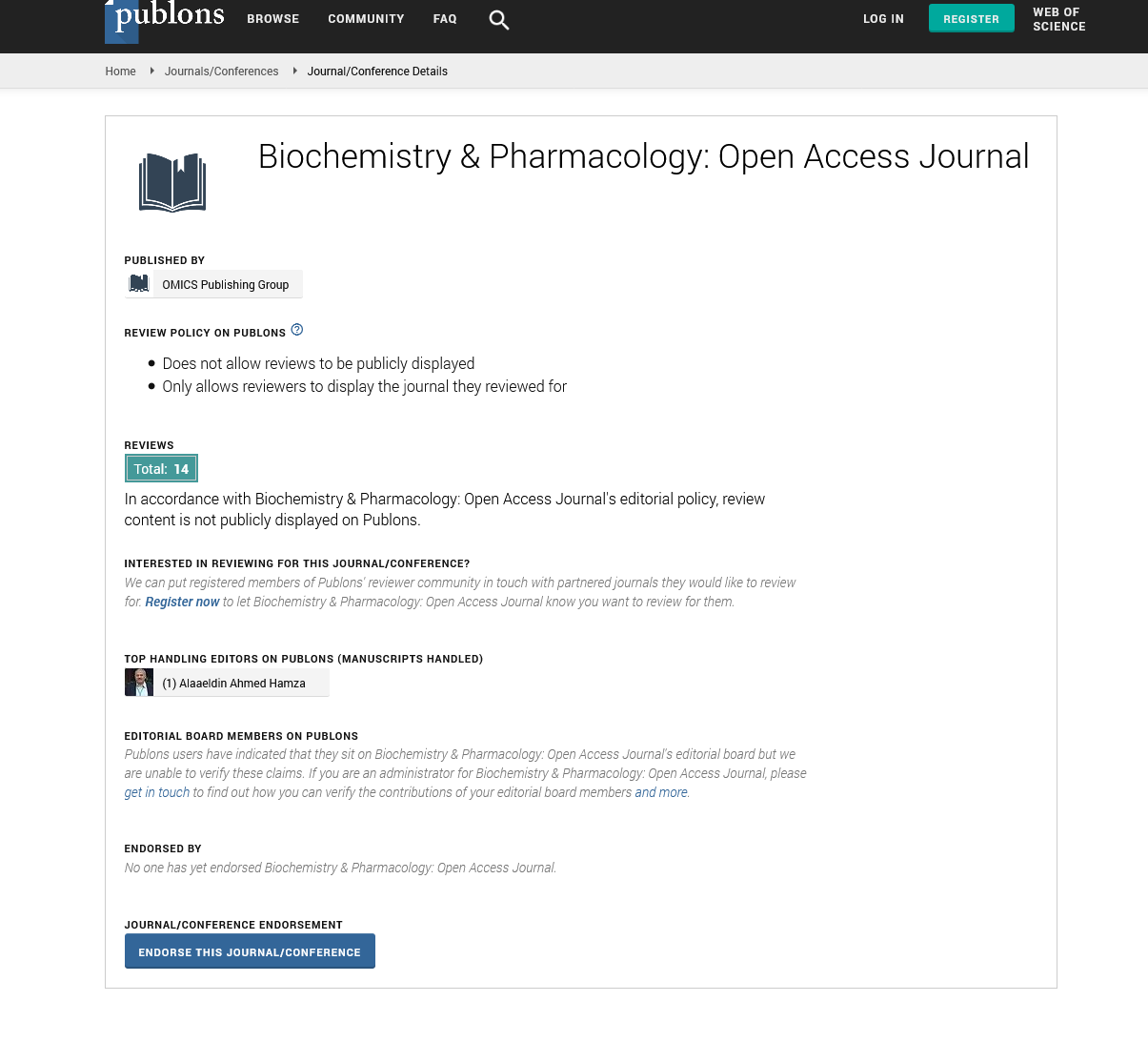 Biochemistry & Pharmacology: Open Access
